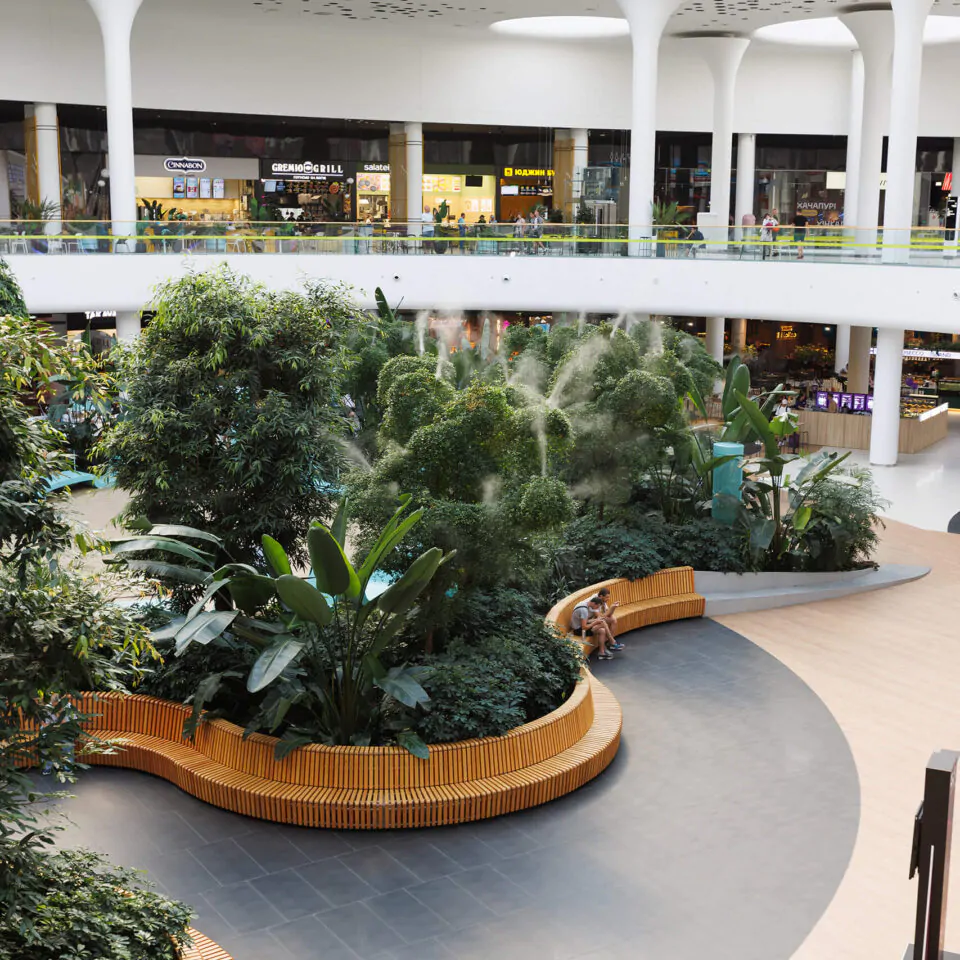 Internal landscaping of commercial spaces